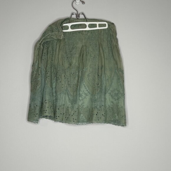 Green Eyelet Elie Tahari size 4 Skirt - Picture 4 of 16